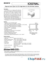 Datasheet ICX208AL manufacturer SONY